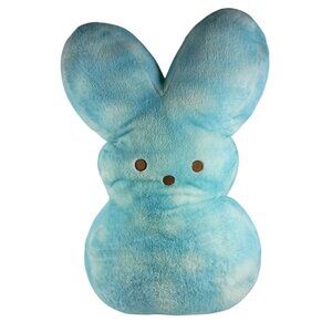Jumbo Peeps Easter Bunny Plush Tie Dye Blue White 42" Giant Stuffed Toy Pillow